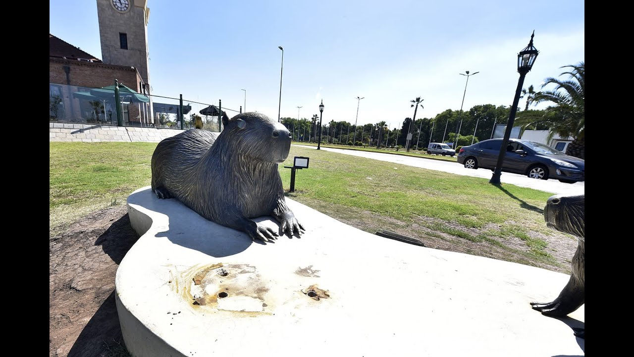 El rápido trabajo del COT permitió recuperar un carpincho de bronce hurtado de la estación de trenes de Tigre