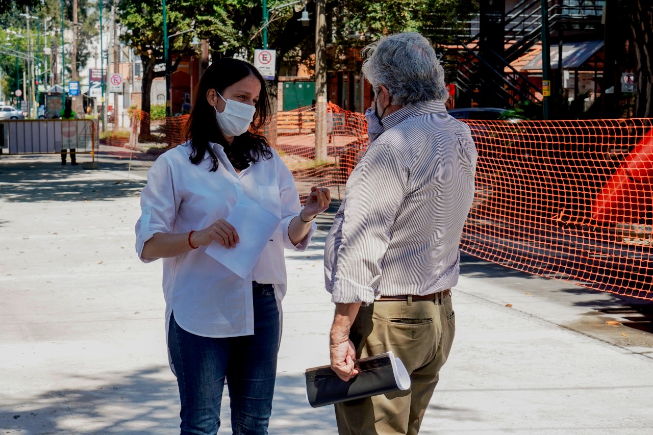 Vicente López: Soledad Martínez supervisó las obras de asfaltado en Olivos