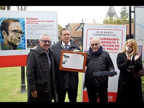 Julio Zamora y Tristán Bauer homenajearon a Rodolfo Walsh, a 45 años de su asesinato y desaparición