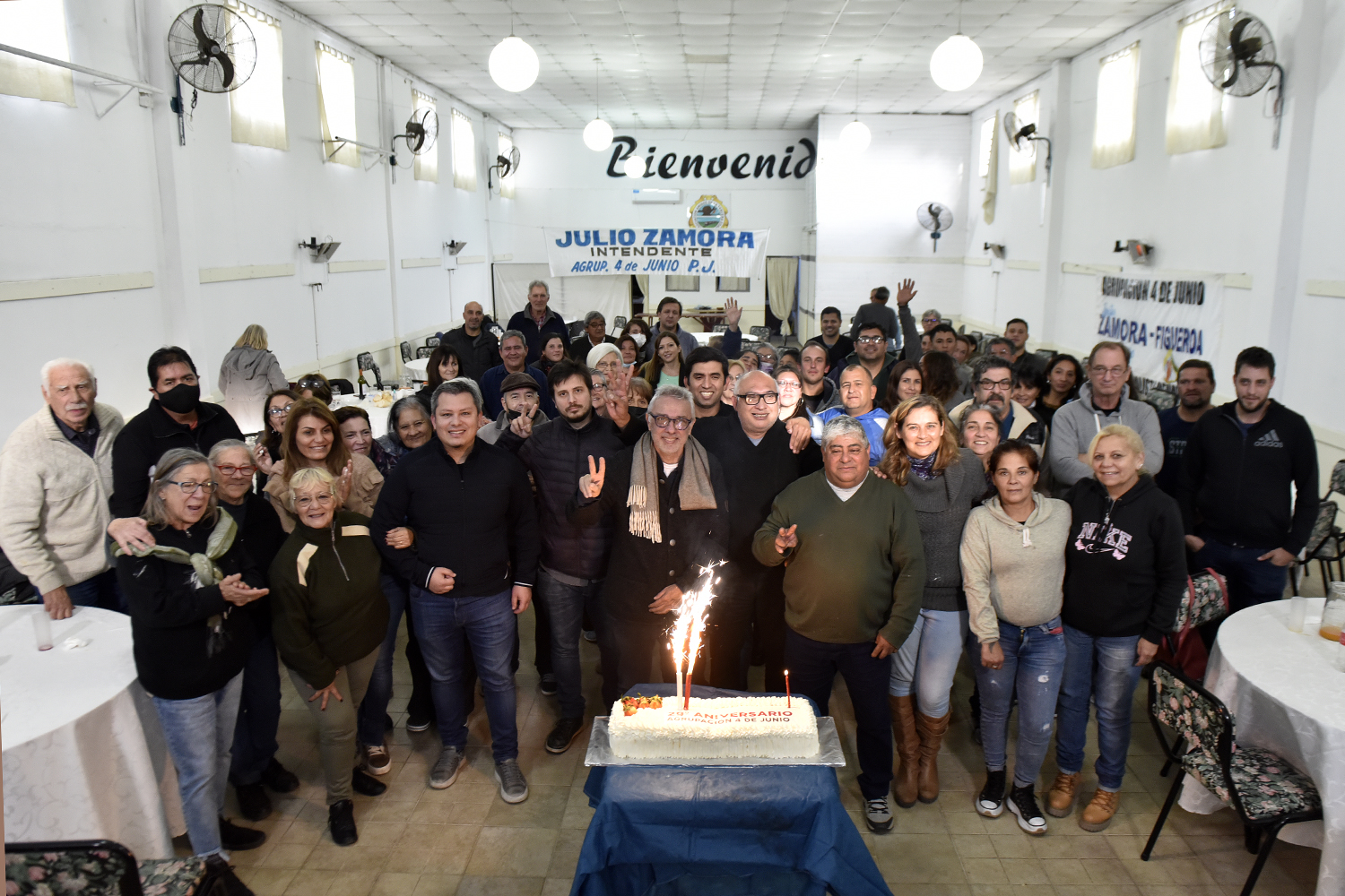 Julio Zamora participó del 29° aniversario de la Agrupación 4 de Junio