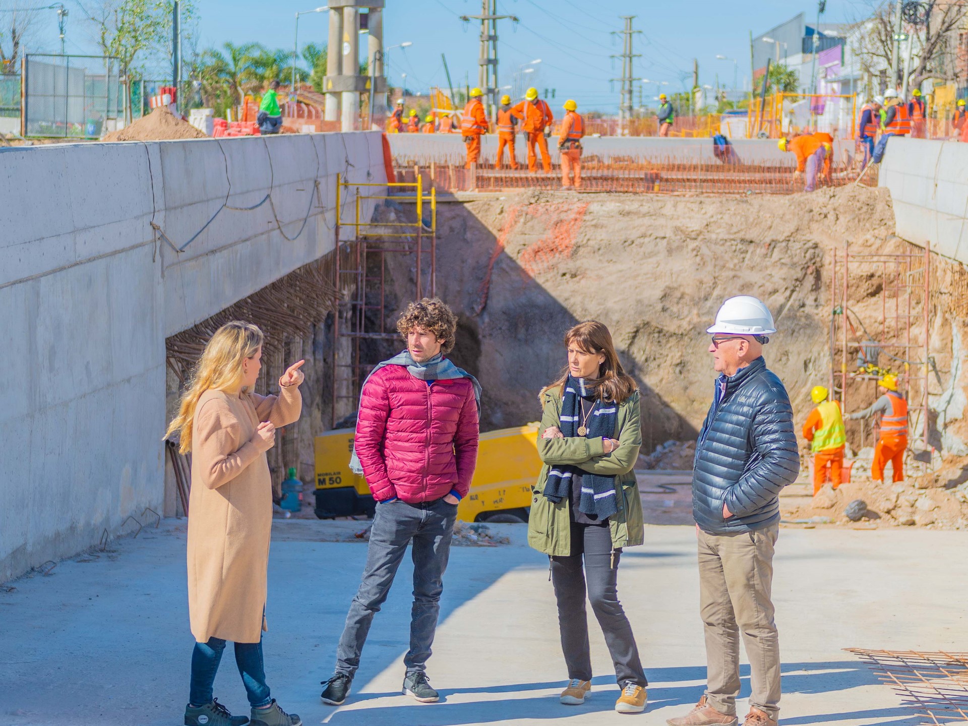 Juan Andreotti visitó la excavación del Túnel de Av. Sobremonte, que sigue avanzando
