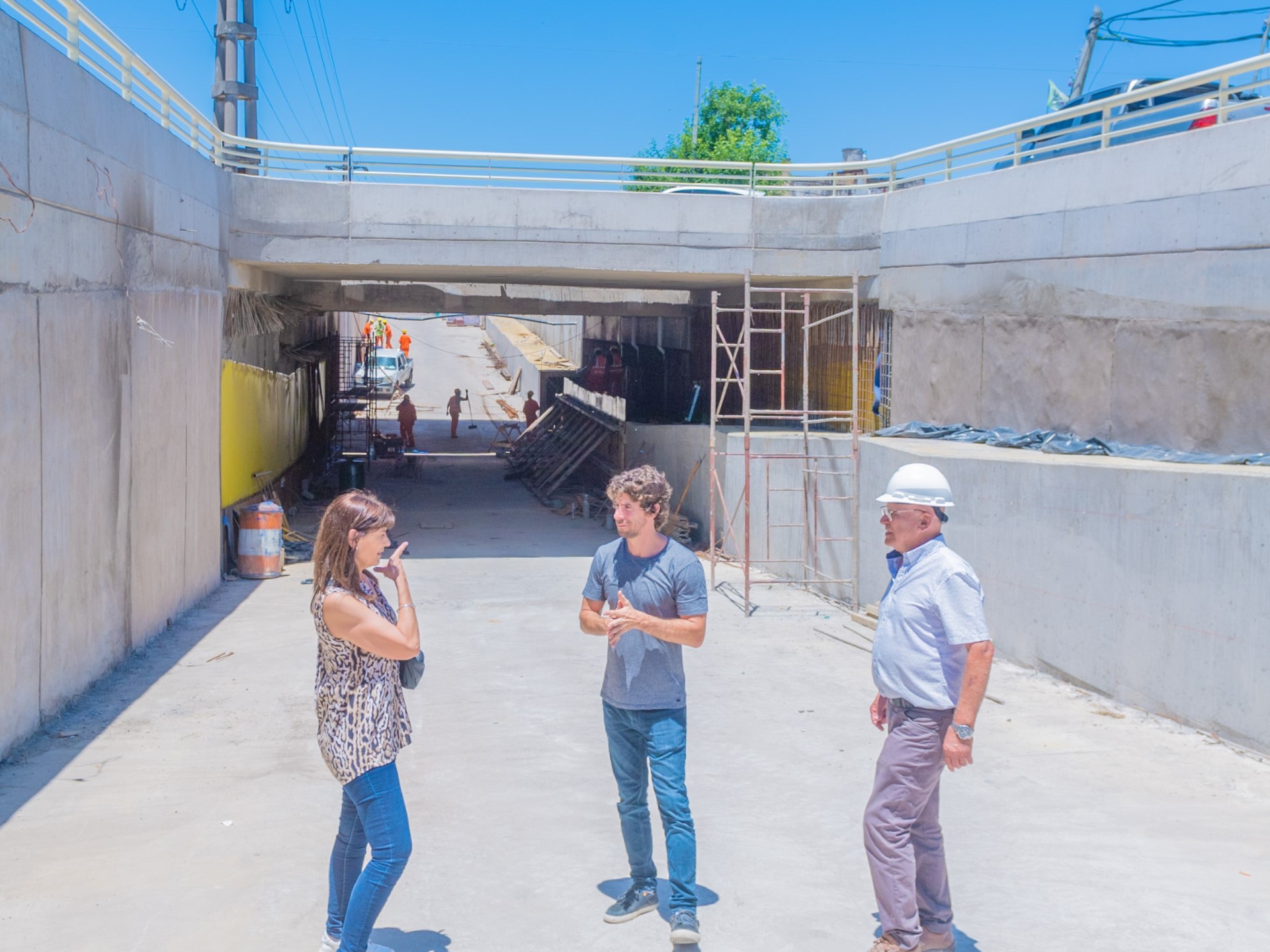 Juan Andreotti recorrió la última etapa de obra del Túnel de Av. Sobremonte