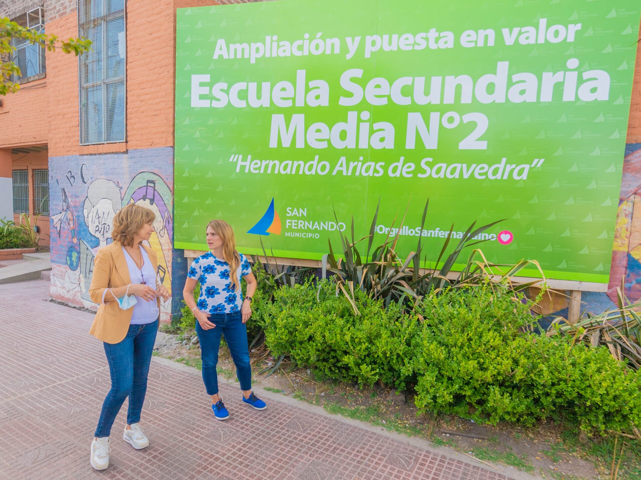 Avanza la obra de renovación de la Escuela «Hernando Arias», en el barrio Fate de San Fernando