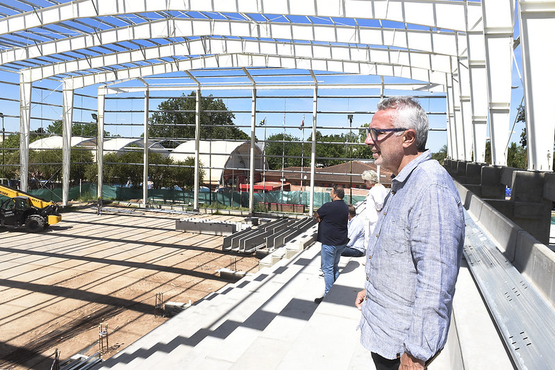 Julio Zamora monitoreó los avances del nuevo microestadio de Don Torcuato