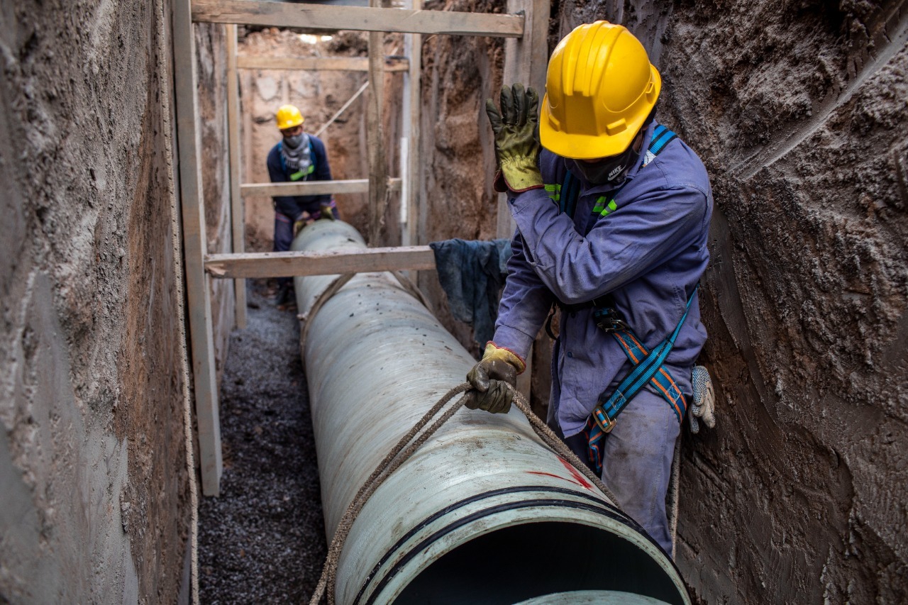 AySA está próxima a finalizar una importante obra que mejorará el servicio de agua potable a 55 mil habitantes de Merlo y San Antonio de Padua