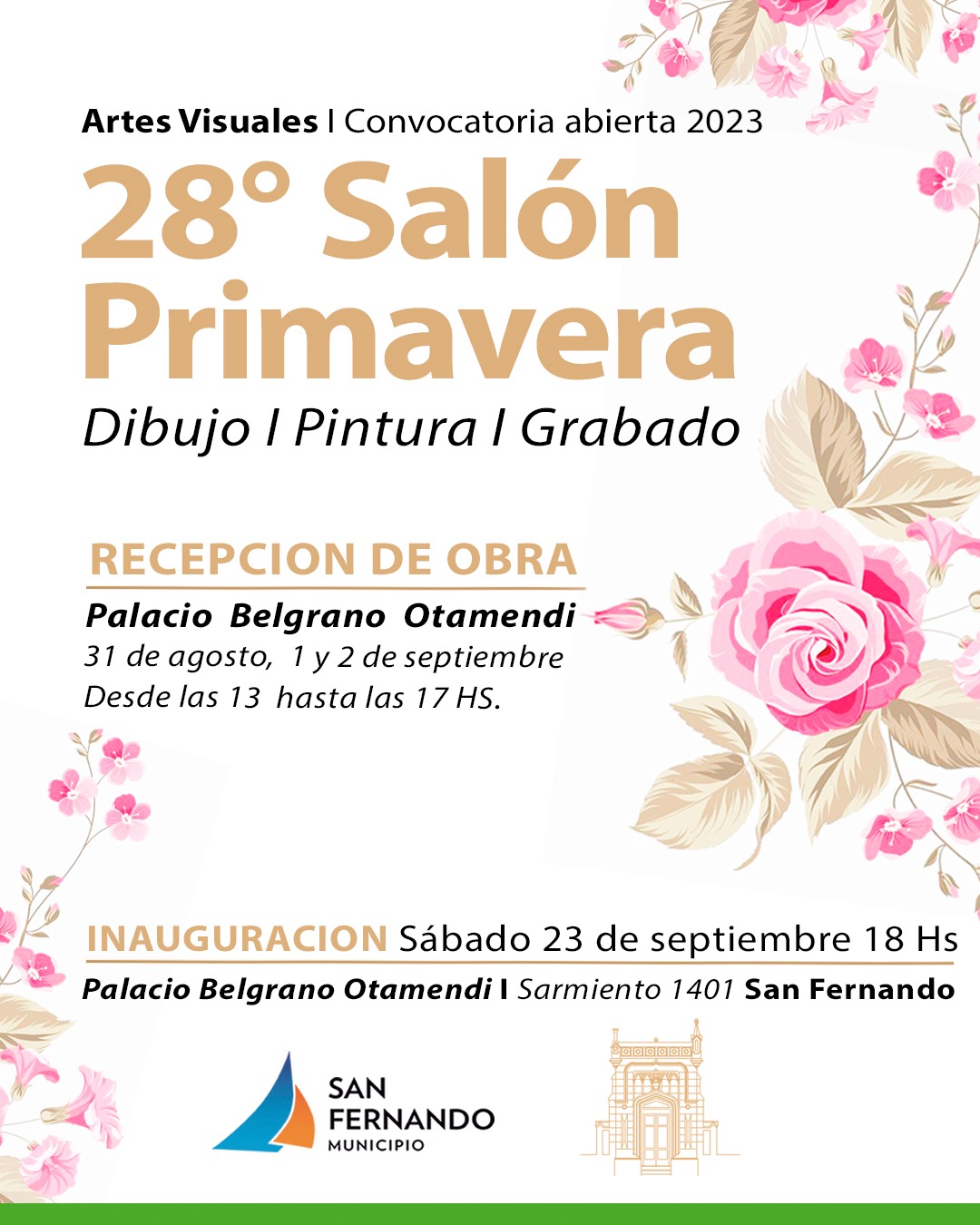 La semana que viene se recibirán las obras del 28° Salón Primavera de San Fernando