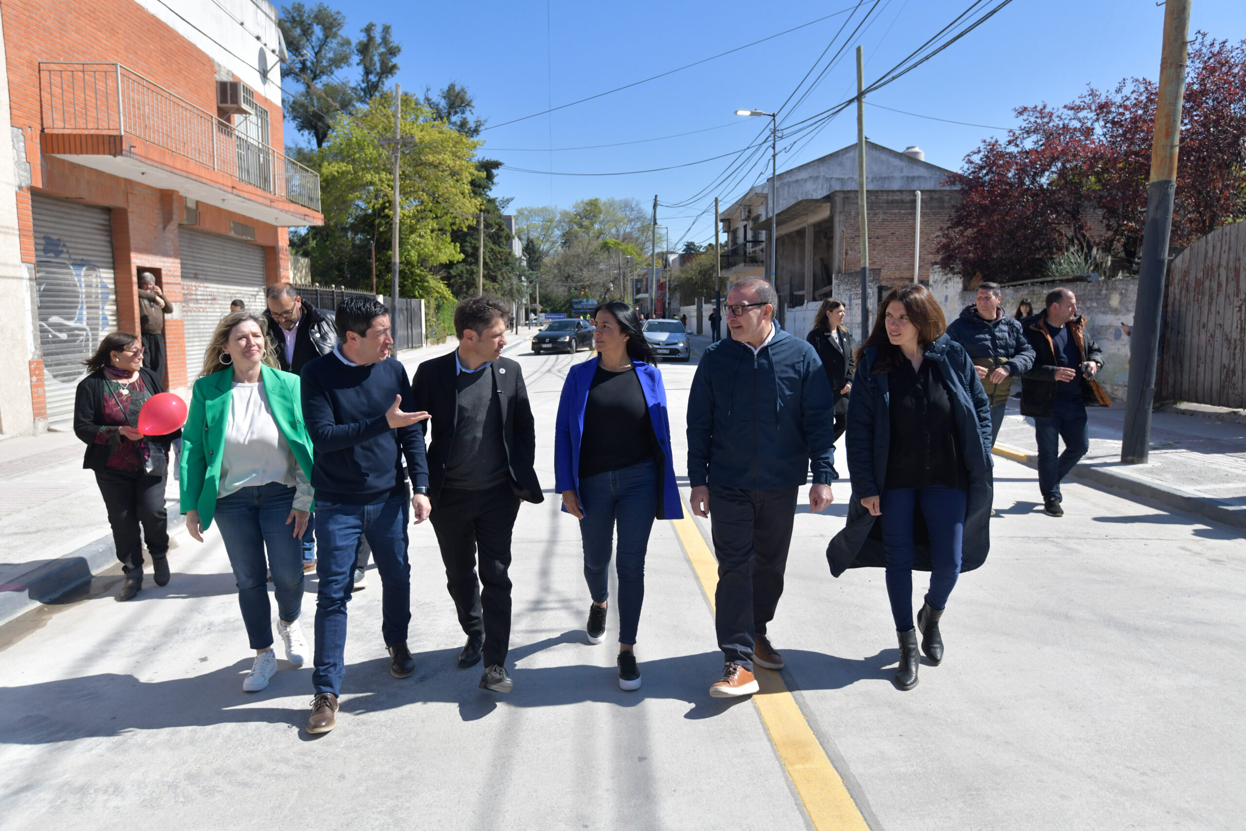 Kicillof y Nardini inauguraron obras de repavimentación en Villa de Mayo