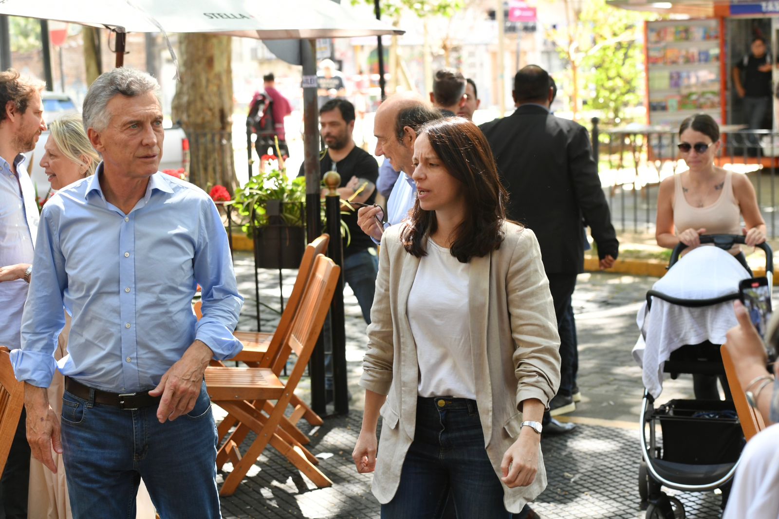 Mauricio Macri repartió la boleta de Soledad Martínez en Vicente López
