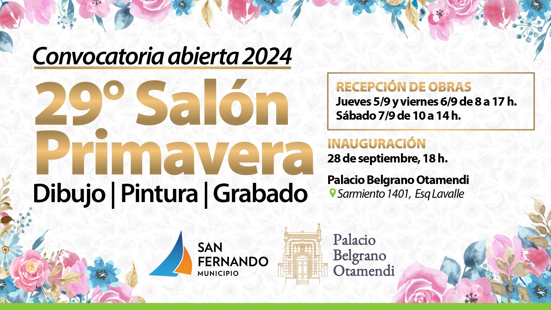 San Fernando inició la convocatoria al Salón Primavera 2024 de dibujo, pintura y grabado