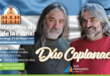 El Dúo Coplanacu actuará en el festejo del 25 de Mayo en San Fernando