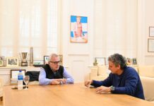 Agenda de trabajo conjunto: Julio Zamora se reunió con Ricardo Bravo, intendente de la localidad de Federación de Entre Ríos