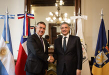 Jorge Macri recibe al Alcalde de Santiago, Mario Desbordes Jiménez, en la Ciudad