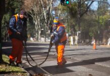 San Isidro: avanza la repavimentacion de la Avenida del Libertador