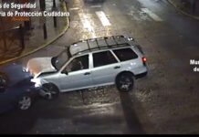 Accidente vial registrado por las cámaras del COT: dos autos impactaron de frente en Ricardo Rojas