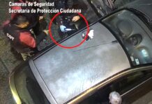 Circulaba por General Pacheco en un auto con actitud sospechosa: el COT lo identificó y fue detenido por portar un arma de fuego y drogas
