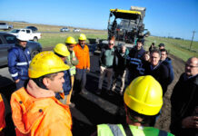 Katopodis recorrió las obras viales de la Ruta Provincial 63