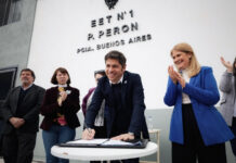 Kicillof inauguró las obras de ampliación de la Escuela Secundaria Técnica N°1