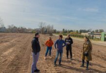 Juan Andreotti recorrió el avance de la obra del Parque Industrial de San Fernando