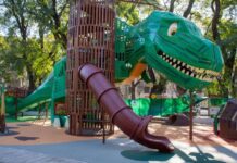 El Parque Ameghino estrenó un patio de juegos temático e inclusivo