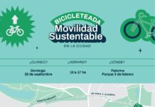 Bicicleteada y entretenimiento en el evento de la movilidad sustentable