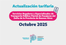 Actualización tarifaria transporte fluvial