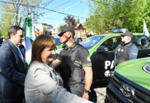 Ramón Lanús y Patricia Bullrich hicieron entrega de 18 nuevos patrulleros para reforzar la seguridad de San Isidro