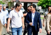 Martín Marinucci junto a Jimena López y Sebastián Galmarini recorrieron el Parque Industrial de Morón