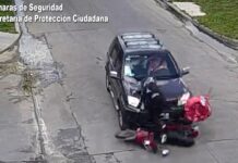 Negligencia en Don Torcuato finalizó con un siniestro vial entre auto y moto