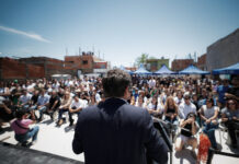 Kicillof recorrió los avances de obra de una nueva escuela secundaria