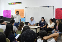 Julio Zamora se reunió con estudiantes del colegio Fernando Fader