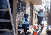 La Ciudad sigue recuperando frentes de inmuebles vandalizados