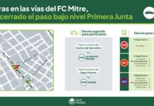 San Isidro: por trabajos de Trenes Argentinos, permanece cerrado el paso bajo nivel Primera Junta