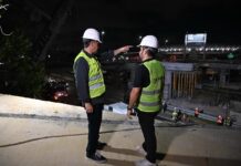 En un megaoperativo nocturno colocaron vigas de 45 toneladas para ampliar el Puente Labruna sobre Cantilo