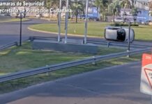 Conducía a alta velocidad, perdió el control del vehículo y volcó en Rincón de Milberg