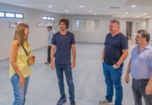Juan Andreotti visitó la última etapa de obra del nuevo sector de Internación Pediátrica en el Hospital Provincial Cordero