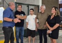 En Don Torcuato, Julio Zamora recorrió obras de infraestructura edilicia en la Escuela Primaria N°42
