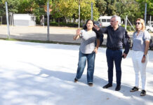 Deportes: Julio Zamora inspeccionó el avance de la construcción de nuevas canchas de tenis en el Polideportivo de General Pacheco