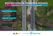 Restricción de tránsito pesado por el Día del Trabajador