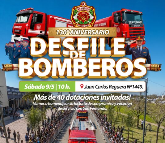 Los Bomberos de San Fernando festejan sus 130 años con un gran desfile