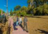 Juan Andreotti recorrió la última etapa de obra de un nuevo parque alrededor del Tren de la Costa