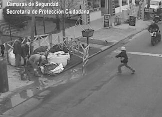 Imágenes sensibles de una imprudencia peatonal que casi termina en tragedia