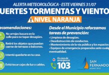 El Municipio de San Fernando alerta y recomienda precauciones por fuertes tormentas