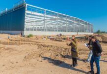 Juan Andreotti visitó el notable avance del Parque Industrial de San Fernando
