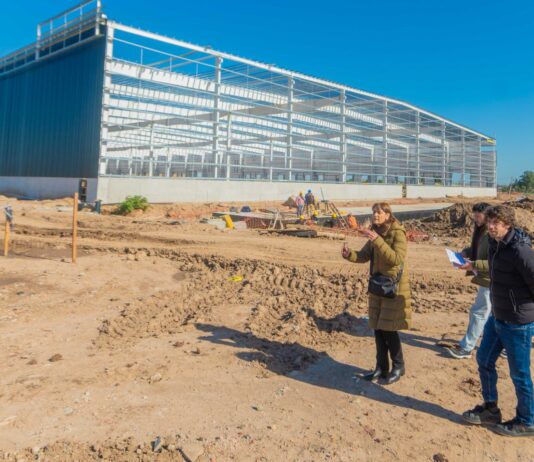 Juan Andreotti visitó el notable avance del Parque Industrial de San Fernando