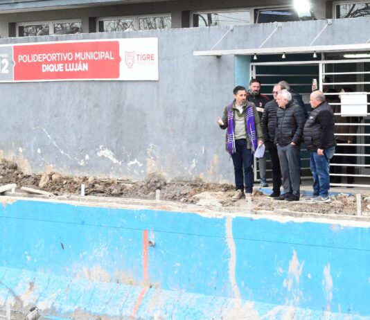 Gestión municipal: avanzan importantes obras en el natatorio del Polideportivo de Dique Luján
