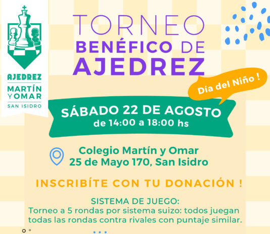 El Colegio Martín y Omar organiza un Torneo de Ajedrez solidario a beneficio de la Fundación COR