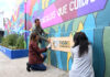 En General Pacheco, el Municipio de Tigre llevó adelante un mural participativo en la EP N°20 y la Secundaria N°15