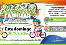 El próximo domingo volverá la Bicicleteada Familiar a San Fernando