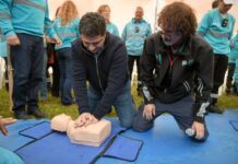Marinucci entregó desfibriladores y encabezó una capacitación de primeros auxilios para agentes de seguridad vial instalados en las rutas bonaerenses