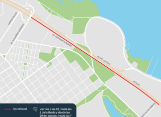 Corte total en Av. Lugones por obras del Anillo La Pampa
